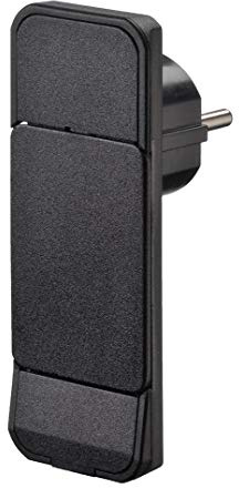 Schutzkontakt-Flachstecker Kunststoff 230V schwarz IP20 NVB