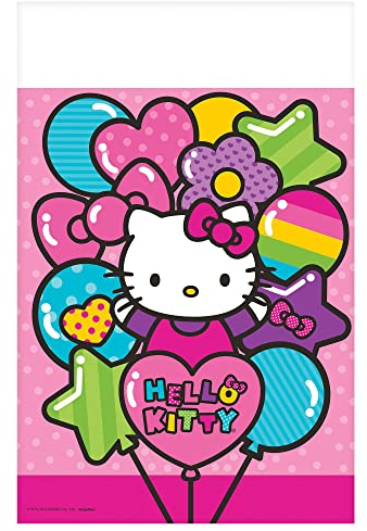 Amscan 571417 Kunststoff-Tischdecke | Hello Kitty Rainbow Collection | 1 Stück | Partyzubehör