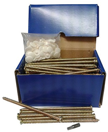 (Box of 100) 7.5mm x 102mm Concrete Screws, Screw Directly in to Concrete or Block for Window and Door Frames