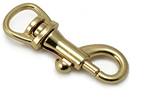 Ganzoo © Karabiner-Haken mit Drehgelenk Mini |Set 3 Stück | Länge 35mm | Bolzen-Karabiner Metall | Schnapp-Karabiner | für Paracord 550 | Schlüsselanhänger | Hunde-Leine | Drehkopf Farbe: Gold