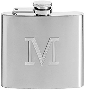 AMAVEL Flachmann aus Edelstahl mit Gravur Personalisiert mit Initial, Geburtstagsgeschenke, Füllmenge ca. 150 ml