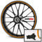 Motoking Felgenrandaufkleber mit Montagetool für Ihr Motorrad / 6 mm/für 10 bis 25 / Farbe wählbar - Orange glänzend