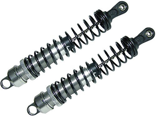 Reely 1:8 Aluminium-Öldruckstoßdämpfer Titanium mit Federn Schwarz 126 mm 2 St.