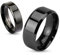 Autiga Damen Herren Ring Edelstahl Partnerring Ehering Verlobungsring Bandring schwarz 62 - Ø 19,76 mm 6 mm