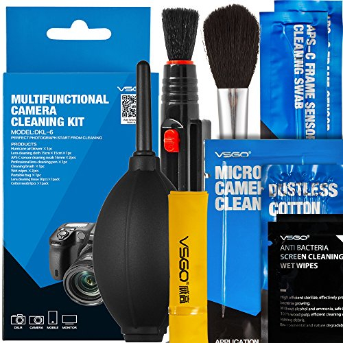 VSGO DKL-6 - Kit de Limpieza para cámara, Color Negro y Blanco