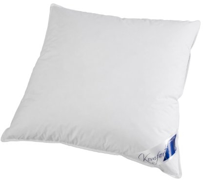LINEA by böhmerwald - cosy - hochwertiges Kopfkissen fest, 80x80, 85% Federn Klasse 1, 15% kuschlige neue Daunen, Allergiker geeignet, waschbar bis 60°C, in Deutschland produziert
