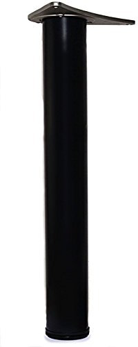 4 x 710mm Adjustable Black Breakfast Bar Worktop Support Table Leg 60mm Diameter