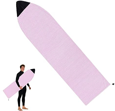 Vigcebit Surfbrett-Schutzhülle - Leichte Surfbrett-Schutzhülle,Light Knit Surf Board Bag Schutzhülle für Shortboard, Longboard, Standup Paddleboard, Pink