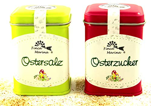 Oster Gewürzset mit Ostersalz 70g und Osterzucker 70g aus der Finca Marina Gewürzmanufaktur
