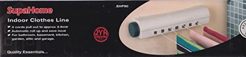 SupaHome Indoor Clothes Line - 4Cords 3.6M Approx