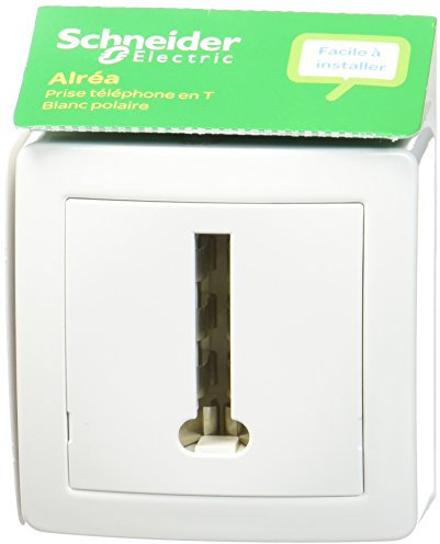 Zenitech SC5SHN0262366P Alrea Conjoncteur téléphonique 8 plots avec cadre saillie, Blanc