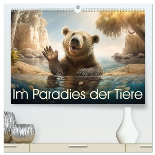 Im Paradies der Tiere (hochwertiger Premium Wandkalender 2026 DIN A2 quer), Kunstdruck in Hochglanz: Tiere in Ihrem Paradies laden zum Geniessen ein (CALVENDO Kunst)