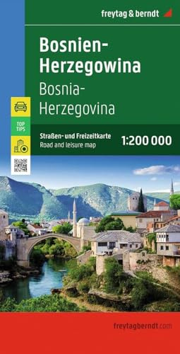 Bosnia-Herzegovina: Road and Leisure map