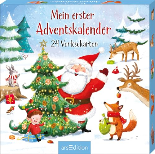Mein erster Adventskalender: 24 Vorlesekarten | Hochwertige Kartenbox mit 24 stabilen Pappkarten für ersten Vorlesespaß im Advent