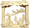 alles-meine.de GmbH Holz Bastelset 3-D - Fensterbild/Bilderrahmen Winter - komplett ausgesägt/zum selber basteln - Echt Erzgebirge - Handarbeit aus Deutschland - Deko für Wei..