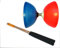 Henrys Diabolo Vision Free Set blau-rot inkl. Alu-Handstäbe