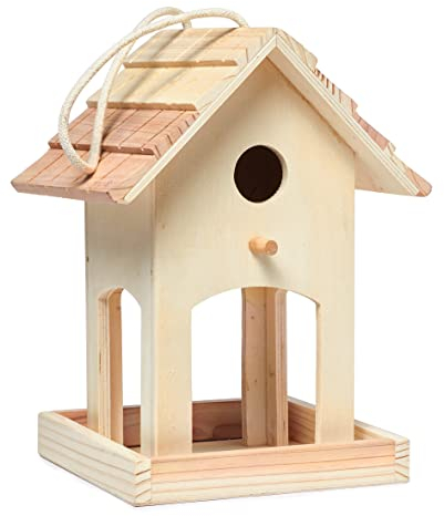 VBS Futterhaus Woody, Sperrholz/Kiefernholz, ca. 23,5x18x16cm