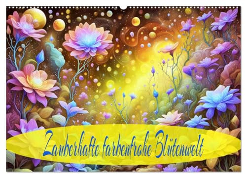Zauberhafte farbenfrohe Blütenwelt (Wandkalender 2026 DIN A2 quer), CALVENDO Monatskalender: Blütenfreude für das ganze Jahr. (CALVENDO Natur)