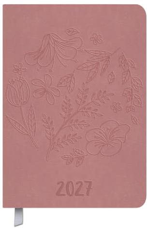 Timer Soft Touch rose 2027: Terminplaner in Lederoptik. Terminkalender mit Wochenübersicht und Lesezeichenband. Taschenkalender im Format: 11 x 16 cm