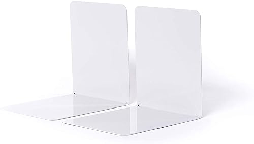 MAUL Buchstütze aus Metall (2er Pack) 14x12x14cm | Bücherhalter, Organzier für Kinder, Bücher, Büro, Regal | Bücherstütze möbelschonend aus stabilem Metall | Stilvoller Buchhalter | Silber