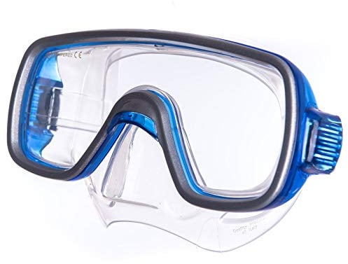 Salvas Herren Tauchmaske Geo MD, transparent Yellow/Iron, M blau