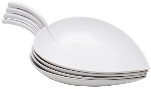 Zak Designs Fulla Dessertteller-Set 29,1 cm, Weiß, 4-teilig