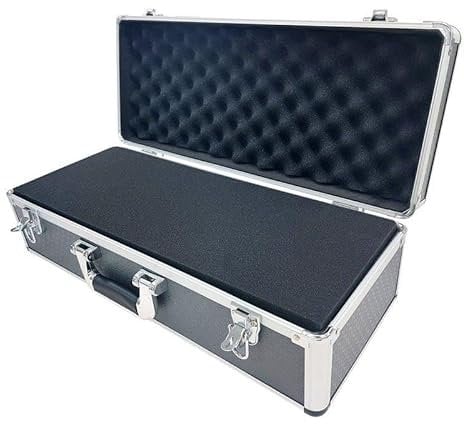 ROC Cases C401 Grey Protective Flight Travel Case L550 x W220 x H175mm with Foam Insert - Photography, Telescope, Musical, Gaming Drone Storage