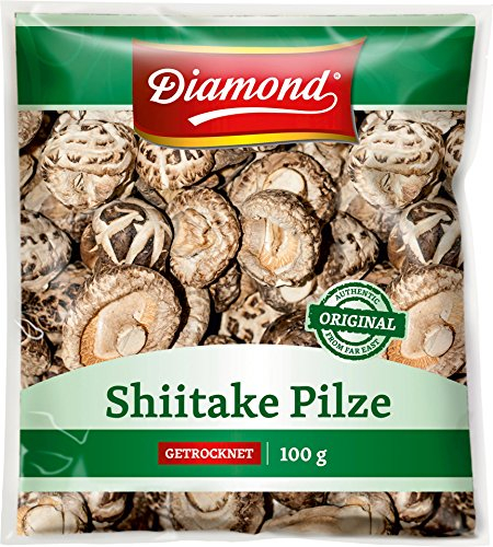 DIAMOND Shiitake Tonko Pilze, getrocknet, asiatische Speisepilze zum Kochen & Essen, natürlich, für Reis und Suppen - 1 x 100 g