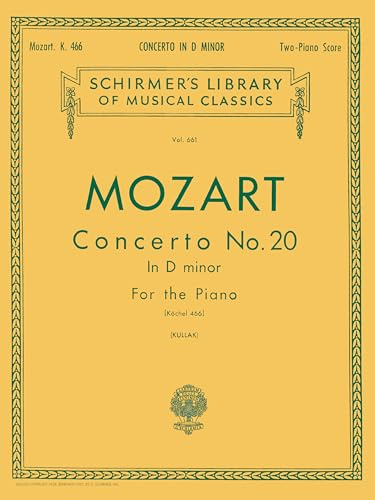 Concerto No. 20 in D Minor, K.466: Piano Duet: Schirmer Library of Classics Volume 661 National Federation of Music Clubs 2024-2028 Piano Duets
