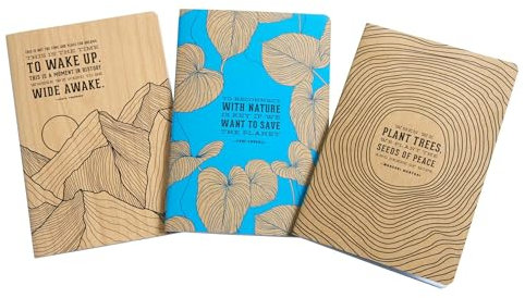 Conservation Sewn Notebook Collection (Set of 3): Large (Notebook With Lined Pages)
