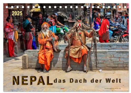 Nepal - das Dach der Welt (Tischkalender 2025 DIN A5 quer), CALVENDO Monatskalender: Der kleine Himalaya-Staat Nepal - faszinierendes Land, aber auch stark gefährdet. (CALVENDO Natur)