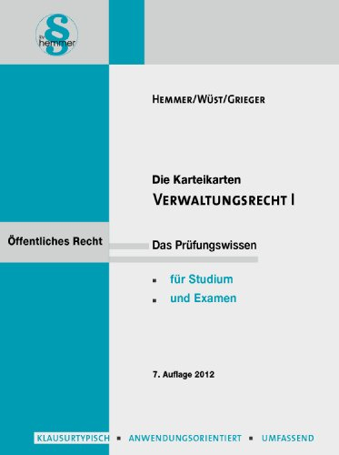 Verwaltungsrecht 1. Karteikarten (Karteikarten - Öffentliches Recht)