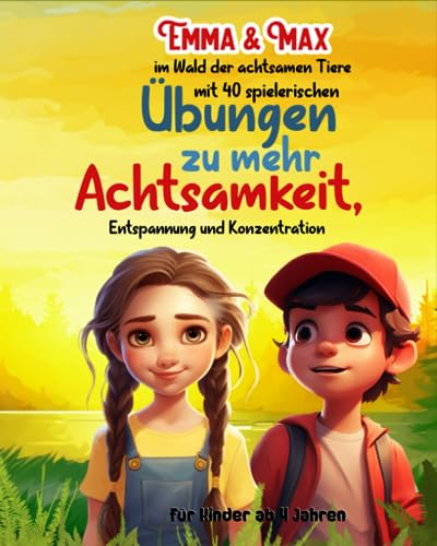 Emma & Max im Wald der achtsamen Tiere mit 40 spielerischen Übungen zu mehr Achtsamkeit, Entspannung und Konzentration - für Kinder ab 4 Jahren