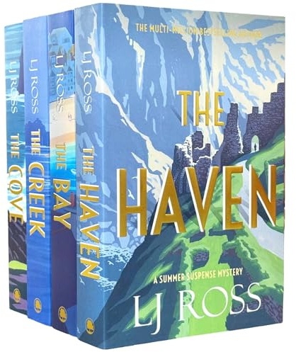 The Summer Suspense Mysteries Series by LJ Ross 4 Books Collection Set (The Cove, The Creek, The Bay & The Haven)