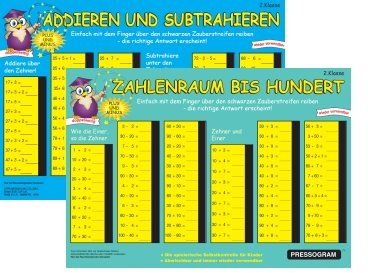 Pressogram Zaubertafel Addieren und Subtrahieren 2. Klasse