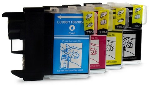 Prestige Cartridge LC1100/LC985 4er Pack Druckerpatronen für Brother DCP J125 J515W MFC J220 J265W J410 J415W DCP 165C 185C 195C 375CW MFC 250C 290C 490CW 670CD 790CW 930CDN schwarz cyan magenta gelb
