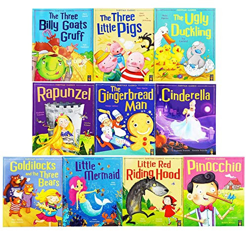 My First Fairytale Children Classics Picture Flat Library 10 Books Collection Set
