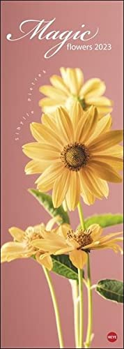 Magic Flowers Vertical Kalender 2023. Langer Wandkalender mit farbenprächtigen Blumen-Fotos. Dekorativer XXL Kalender vertikal mit beeindruckenden Blüten. 25x69 cm