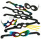 Baker Ross ET606 Kratzbild-Brillen-Scratch Art für Kinder zum Basteln ideal zum Fasching und Karneval (12 Stück), Schwarz
