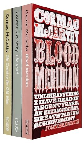Cormac McCarthy 3 Books Collection Set (The Road, Blood Meridian & No Country for Old Men)