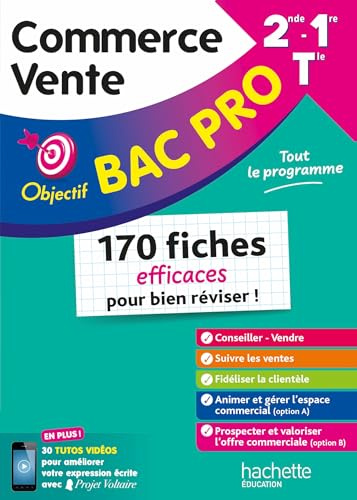 Objectif Bac Pro Métiers du commerce et de la vente (2de -1re-Term) - Fiches de révision - Bac 2027