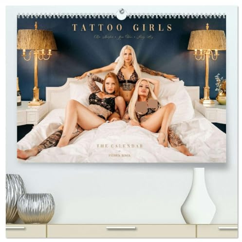Tattoo Girls - Jane Davi, Red.Natified, Shorty BIG (hochwertiger Premium Wandkalender 2026 DIN A2 quer), Kunstdruck in Hochglanz: Tattoo Babes, verführerisch, wild und unvergesslich! (CALVENDO Erotik)