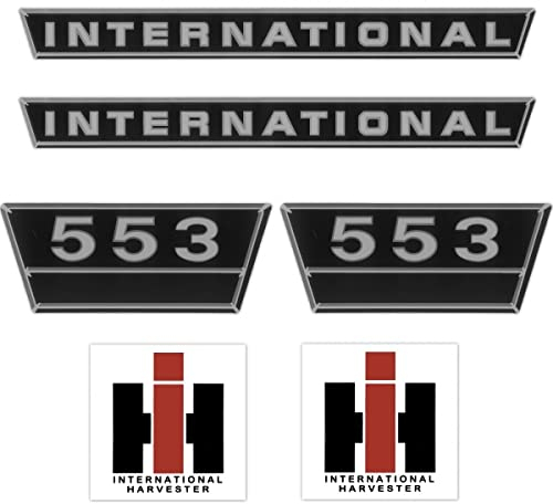 IHC International 553 Schwarz Silber Groß Schlepper Traktor Aufkleber Klebefolie