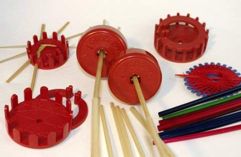 HDmirrorR Bastel-Set Strohstern-Nostalgie ohne Anleitungsbuch, Legeformen-Strohspalter-Set