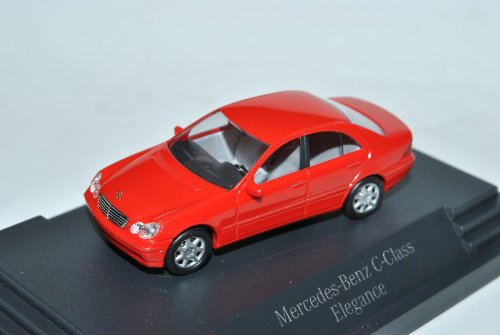 Busch Mercedes-Benz C-Klasse W203 Limousine Rot 2000-2007 H0 1/87 Herpa Modell Auto