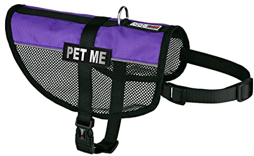 Dogline MaxAire Mehrzweck-Weste aus Netzstoff für Hunde, 33-40,6 cm, mit 2 abnehmbaren PET ME Patches, klein, Violett