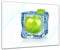 Bilderdepot24 Glasbild - Eiswürfel Apfel - 80x60 cm - Deko Glas - Wandbild aus Glas - Bild auf Glas - moderne Bilderdepot24 Glasbilder - Glasfoto - Echtglas