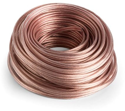 NUMAN Cable para Altavoz OFC de Cobre Puro (Ideal para HiFi y Home Cinema de Alta fidelidad, 2 x 4 mm, 30 m de Largo) - Transparente