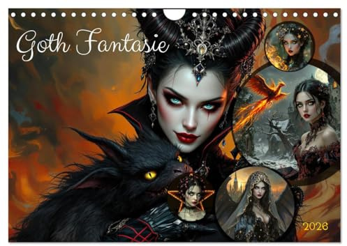 Goth Fantasie (Wandkalender 2026 DIN A4 quer), CALVENDO Monatskalender