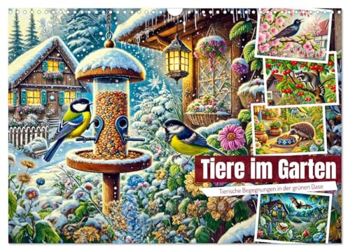 Tiere im Garten - Tierische Begegnungen in der grünen Oase (Wandkalender 2026 DIN A3 quer), CALVENDO Monatskalender: Entdecken Sie die faszinierende Tierwelt Ihres Gartens (CALVENDO Tiere)